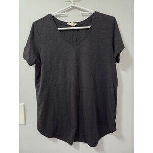 Urban Diction Black V Neck Women's T-Shirt, Large